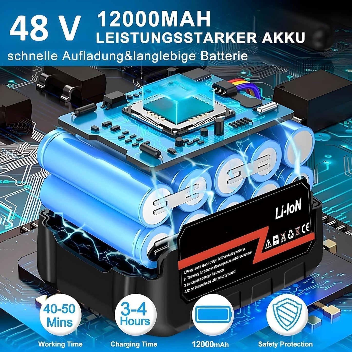 48v cordless high pressure car washing spray gun